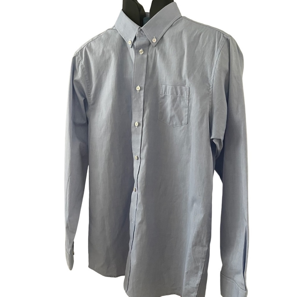 CHAPS Boy's 20 Button Front Collar Oxford Light Blue Dress Shirt size 20